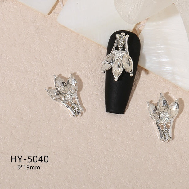 Alloy Nail Art Decorations Moon Flower And Butterfly Nail Studs