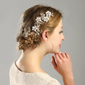 Golden Flower Hair Comb Bridal Headwear