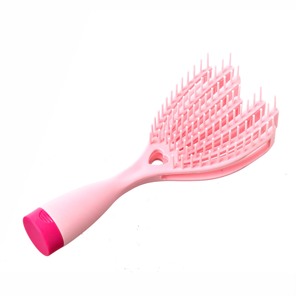 Portable Wet And Dry Hollow Hair Massage Broken Hair Finishing Solution Household Plastic Massage Comb Fluffy Hair Massage Styling Comb