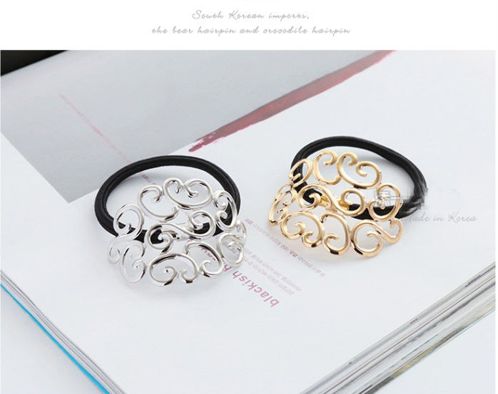 Fashion Alloy Hollow Pattern Hair Tie