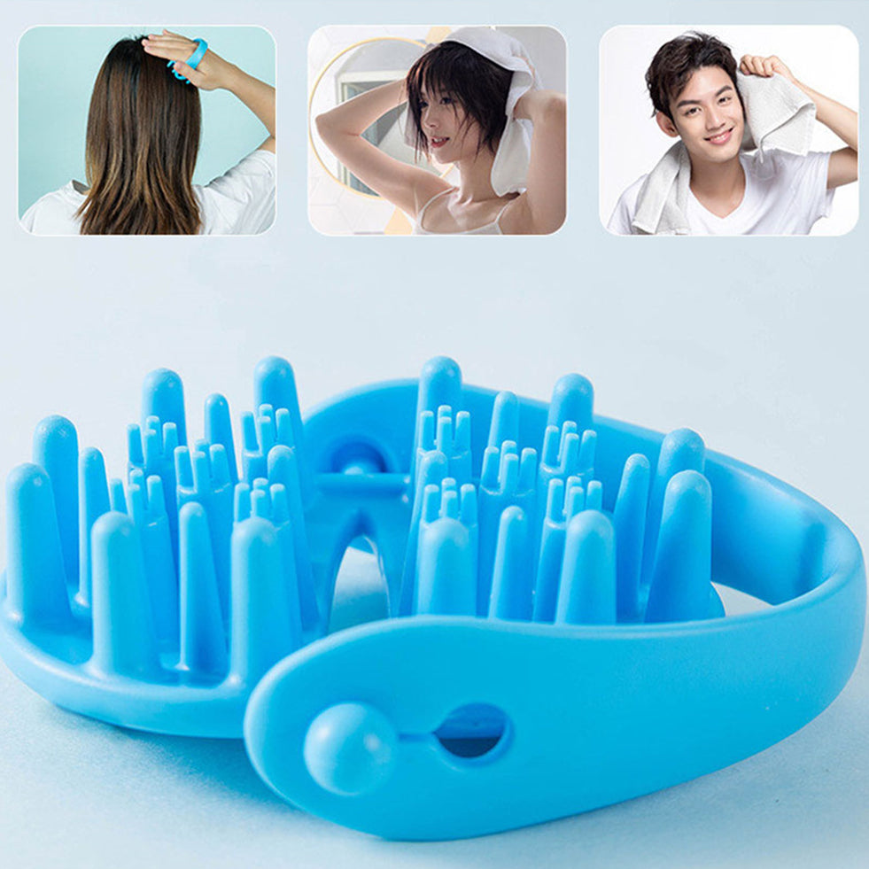 Silicone Shampoo Brush Massage Scalp Care Cleaning
