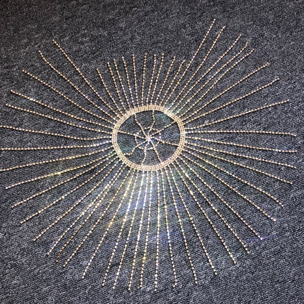 Rhinestone Headdress Exaggerated Fringed Hair Accessories Ethnic Style