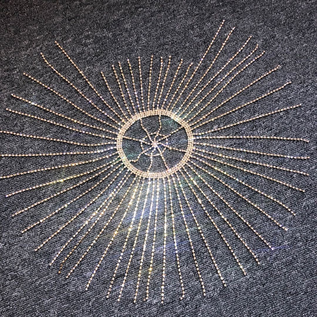 Rhinestone Headdress Exaggerated Fringed Hair Accessories Ethnic Style