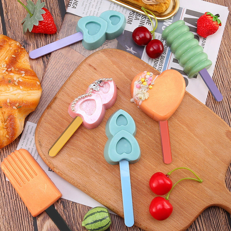 Home Color Acrylic Homemade Ice Cream Stick