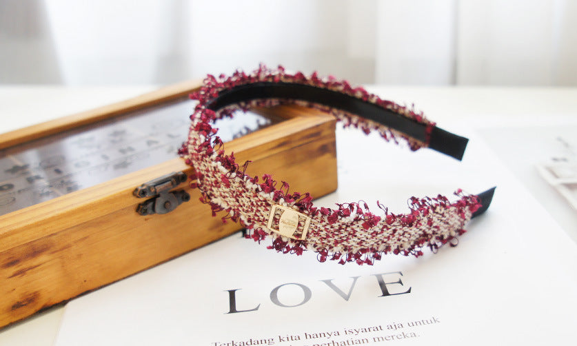 Simple Raw Edging, Beading, Thin Edging, Light Board, Hair Hoop, Headband, Pressing Hair, Lady
