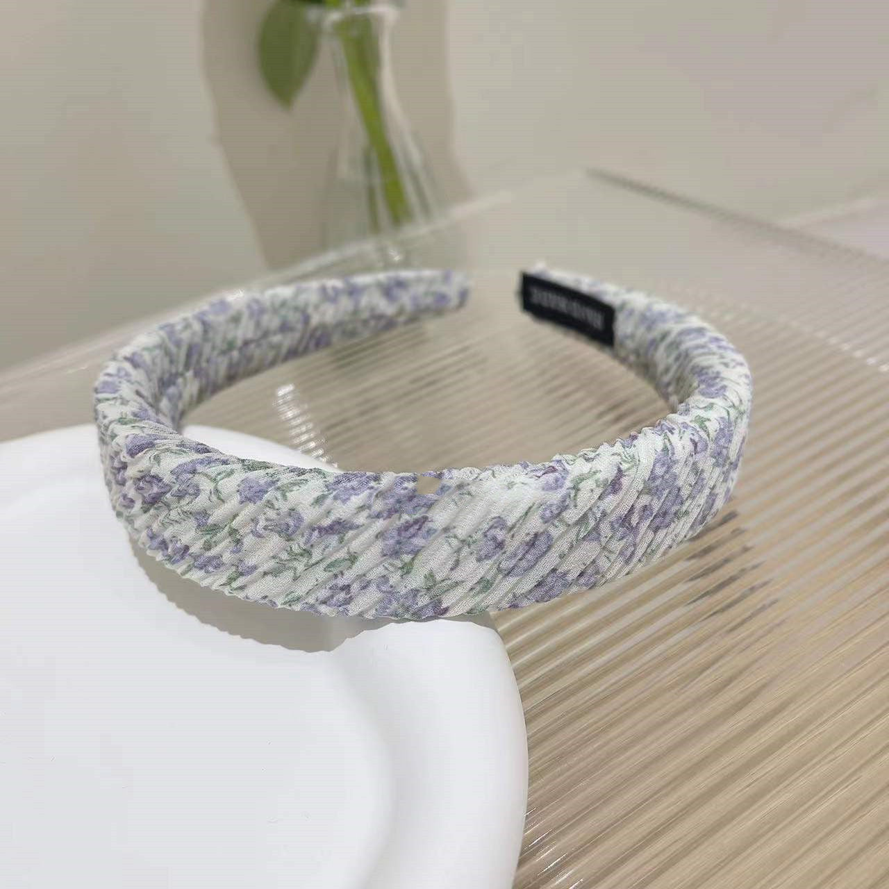 Mori's New Chiffon Small Floral Pleated Headband