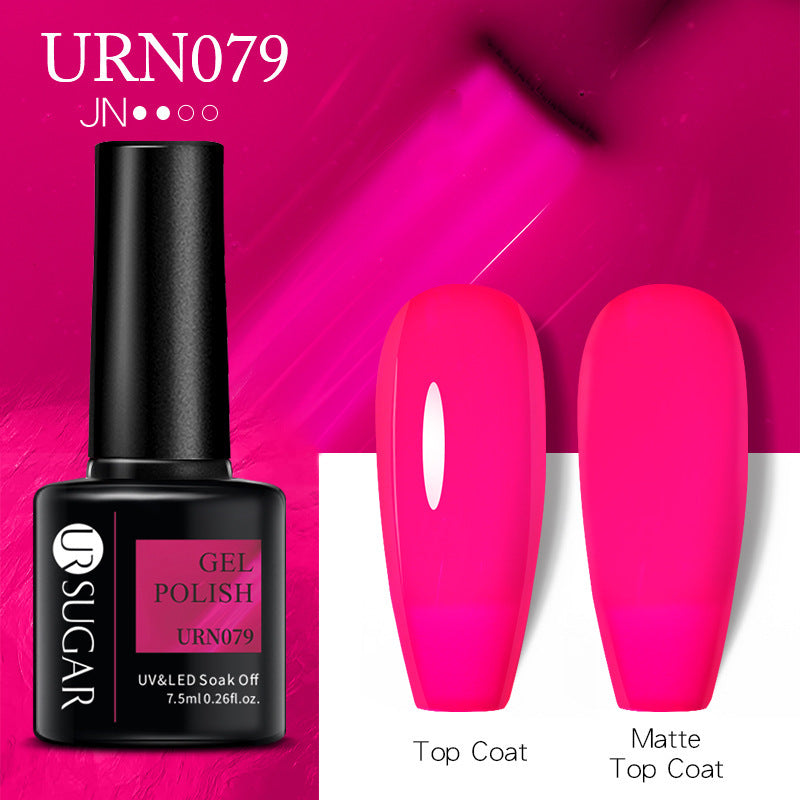UR Sugar One Bottle One Color Gel Nail Polish Hot Sale Shimmering Powder Sequins Solid Color Phototherapy Plastic