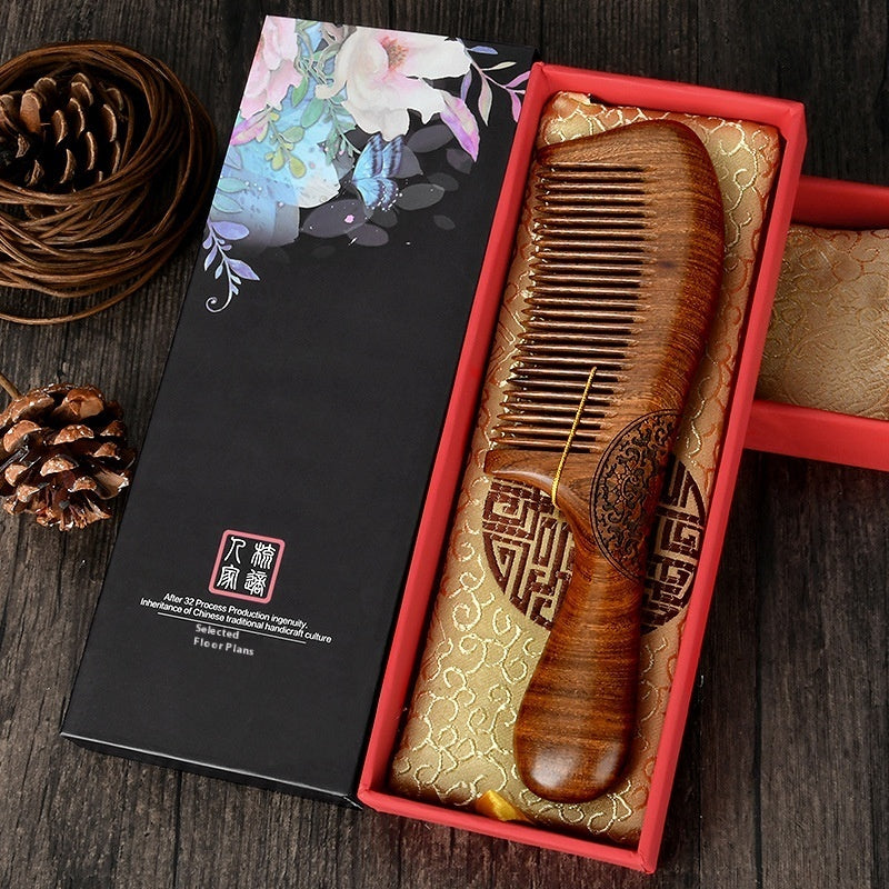 Ebony Comb Natural Genuine Goods Household Wood
