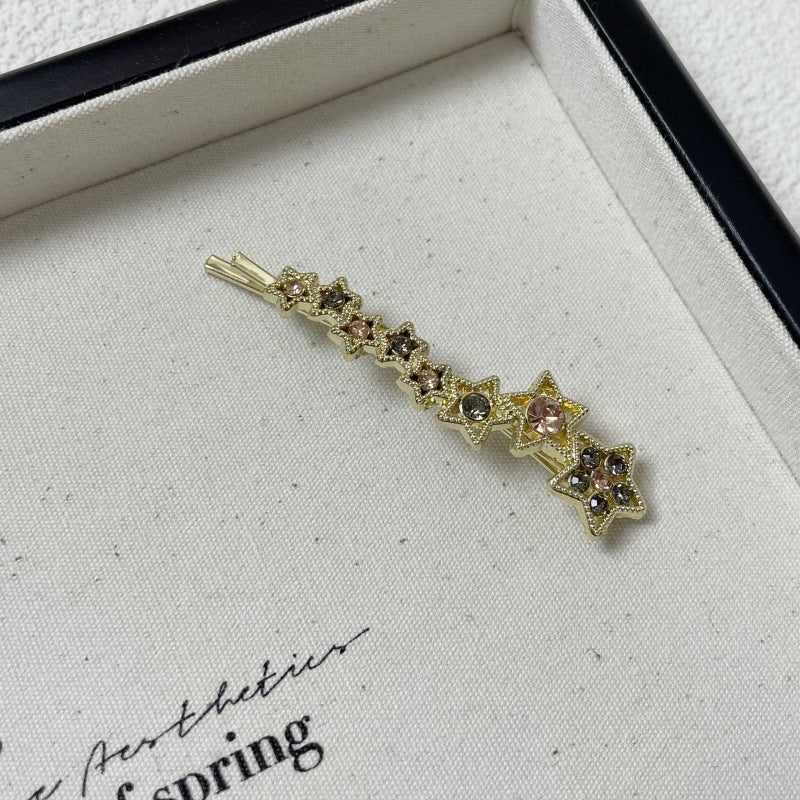 Rhinestone Barrettes Side Clip Bangs Broken Clip