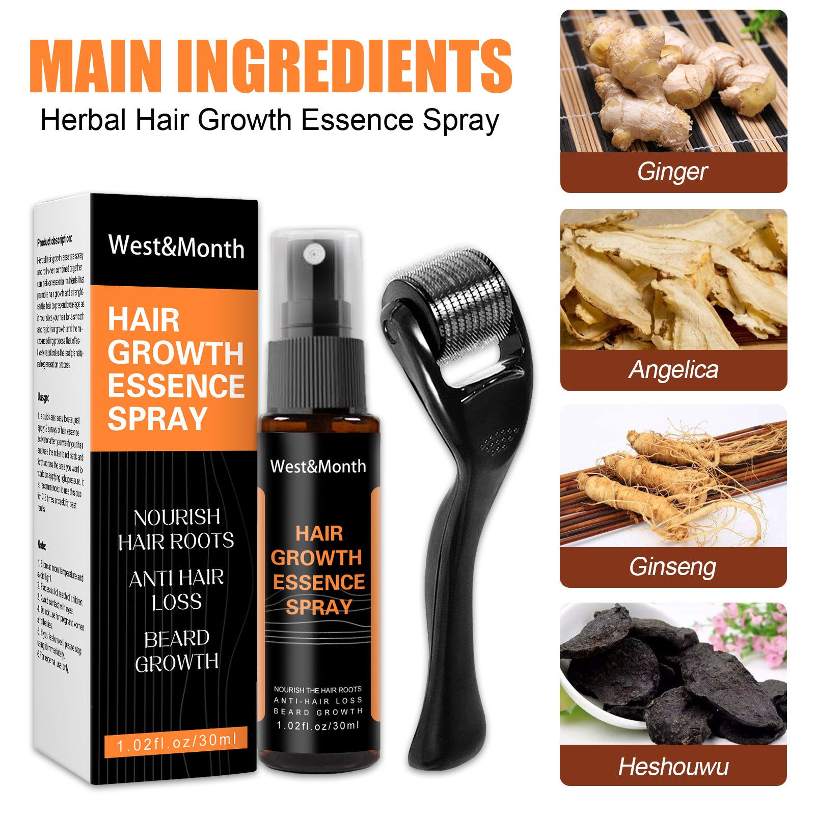 West&Month Hair Growth Spray Anti-hair Nourishing Growth Liquid
