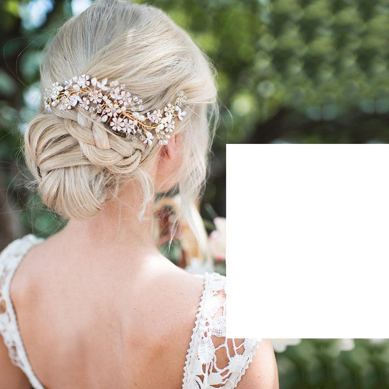 Alloy Flowers With Comb Hair Ornaments For Marriage
