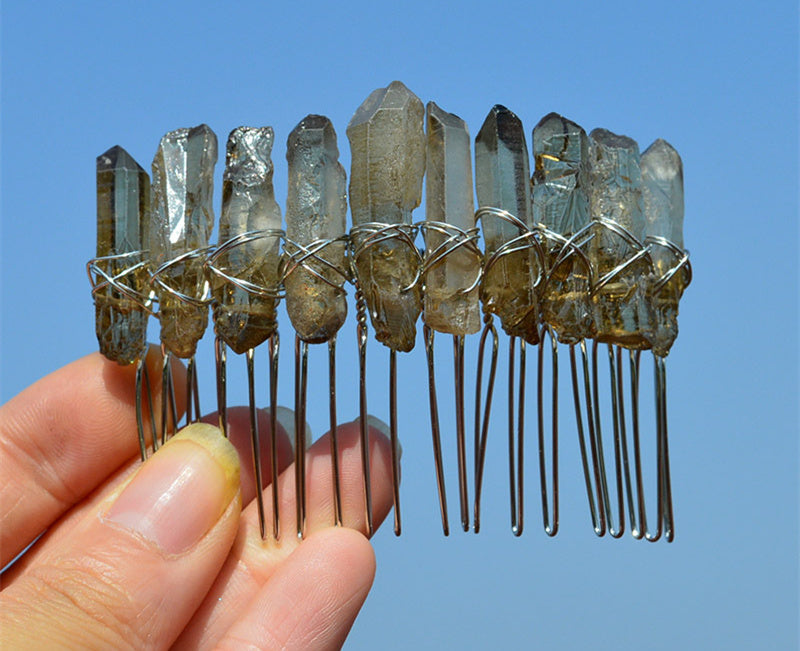 Natural Plated Two Colour 20 Tooth Hair Comb Diy