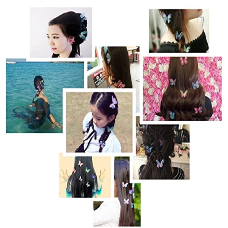 Three-dimensional tulle butterfly hairpin jewelry