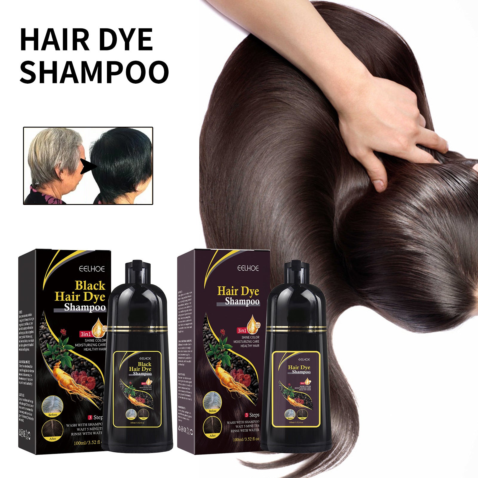 Eelhoe Polygonum Multiflorum Black Repair Soft Shampoo