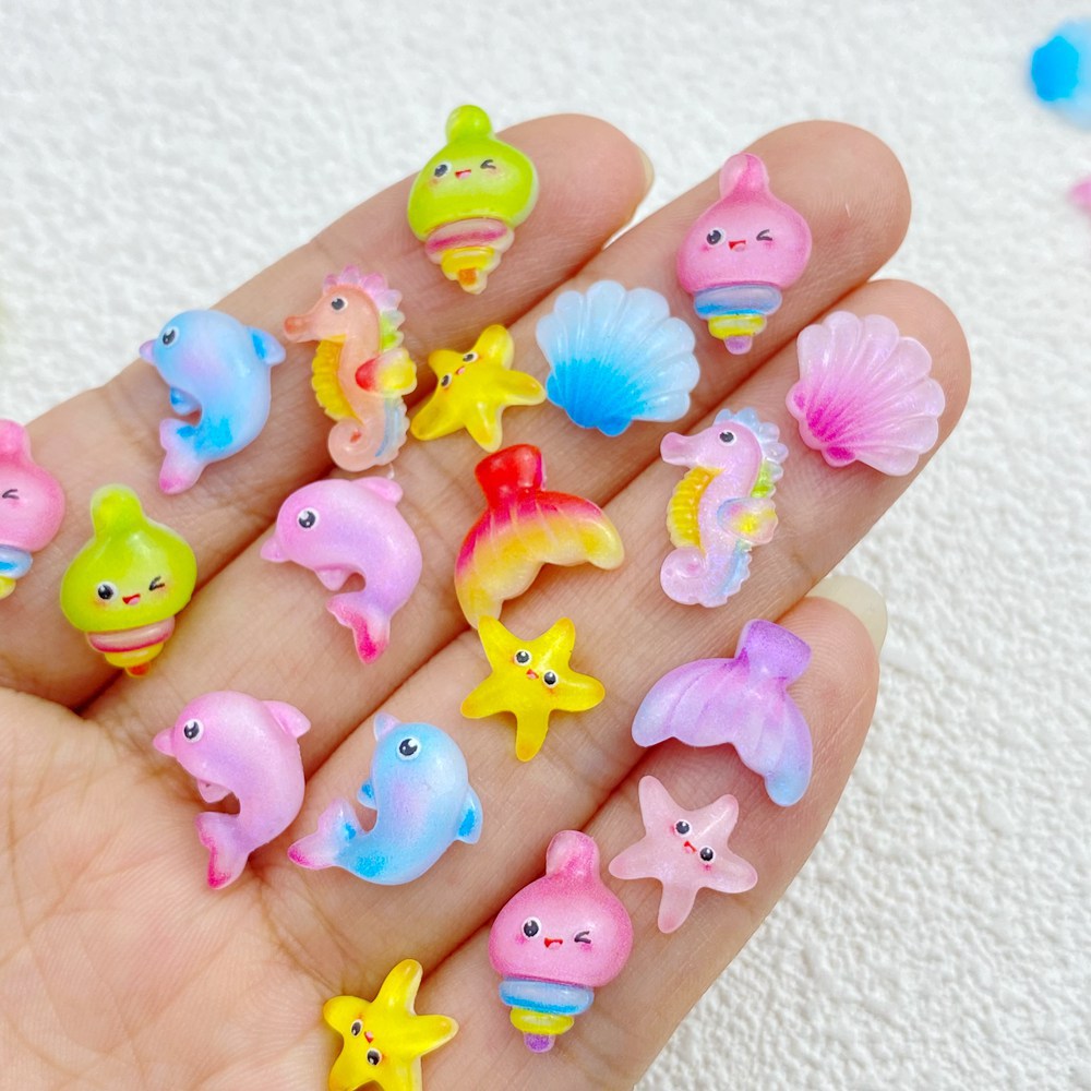 Cute Starfish And Seashell Nail Art Accessories Featuring Adorable Marine Life