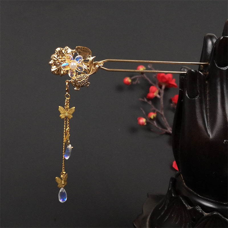 Classical Fashion Alloy Flower Hairpin Manual