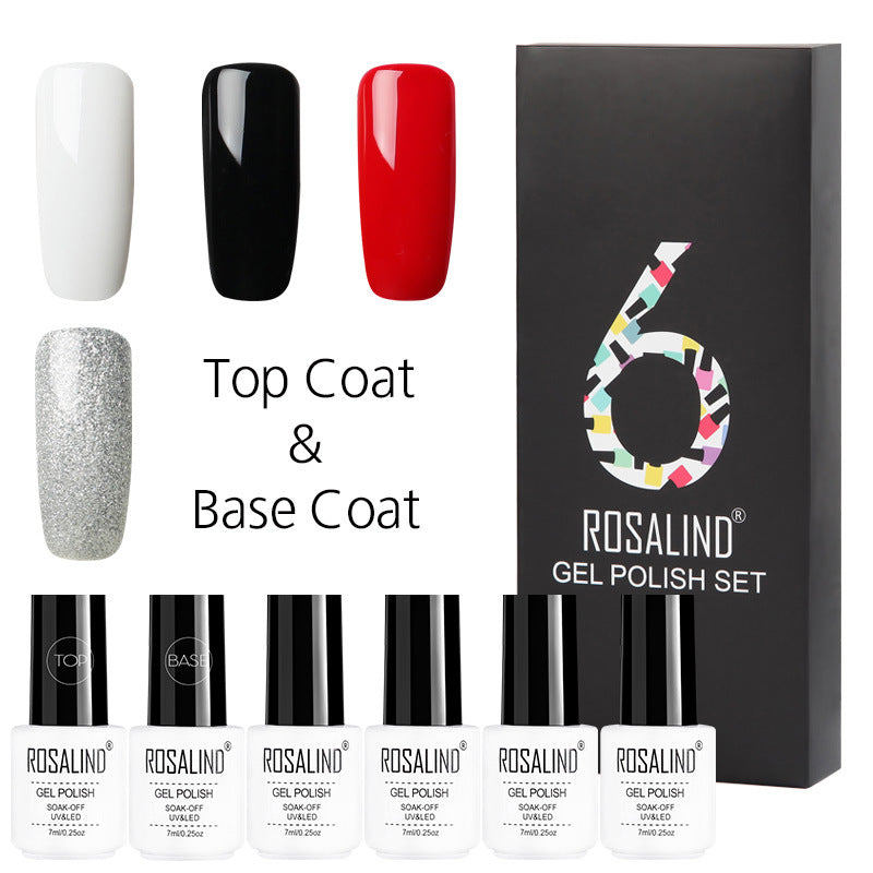 Rosalind 6 Colors Set Solid Color Gel Polish Set Nail Polish Gift Box Manicure