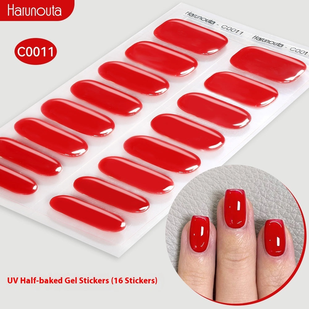 Harunouta Nail Stickers UV Gel Nail Sticker Semi-curing