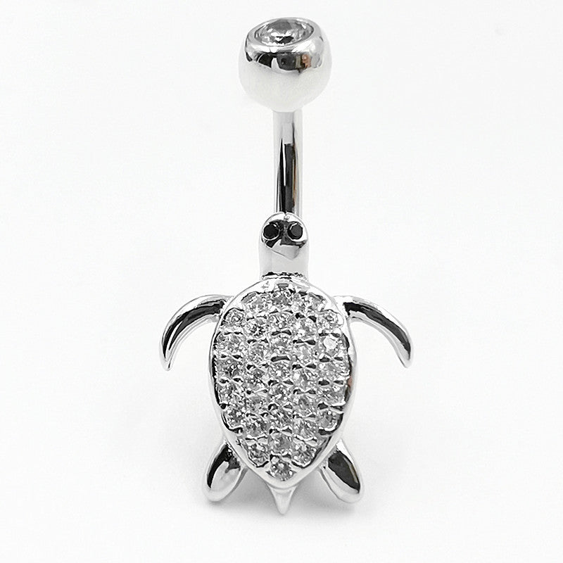 Turtle Diamond Navel Nail