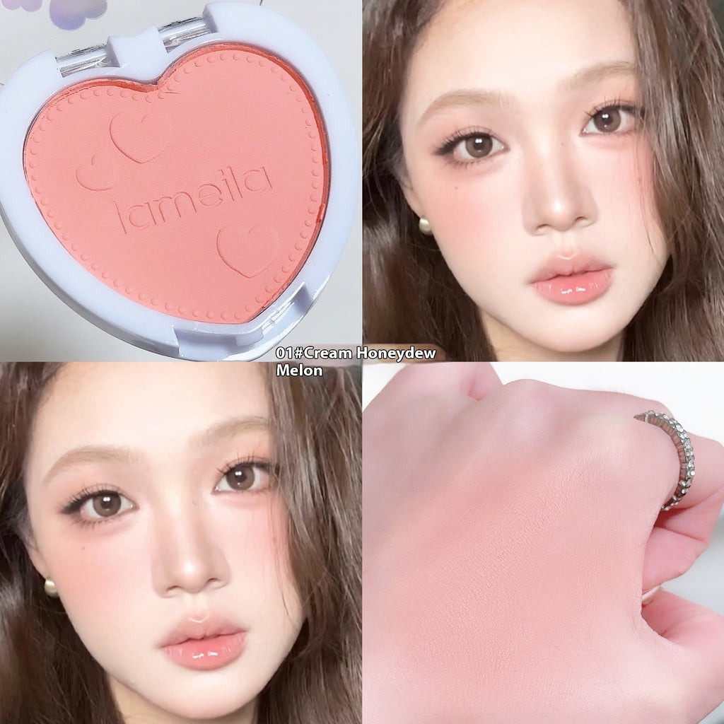 La mei la Monochrome Ice Cube Blush Ins Brightening Color Rendering Long-lasting Natural Delicate