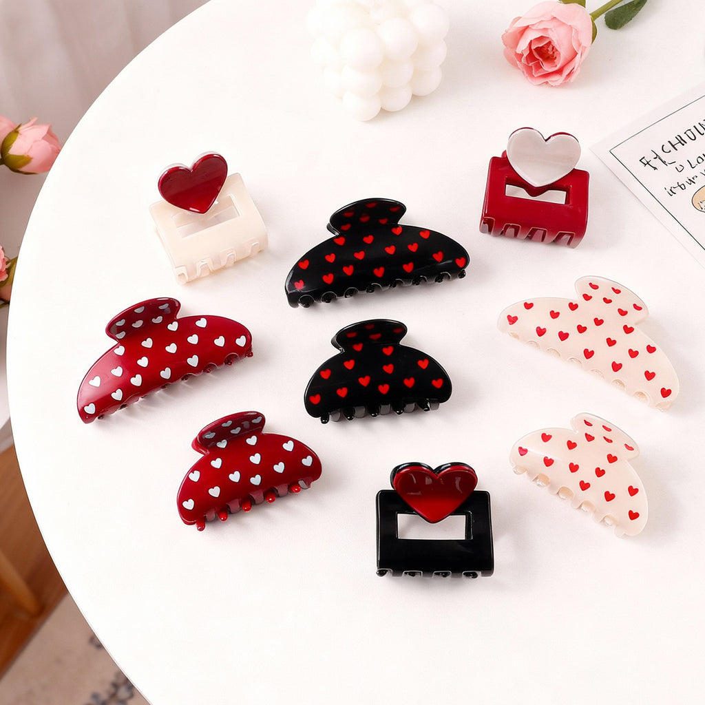 Valentine's Day Heart Shaped Versatile Hair Accessory Shark Clip