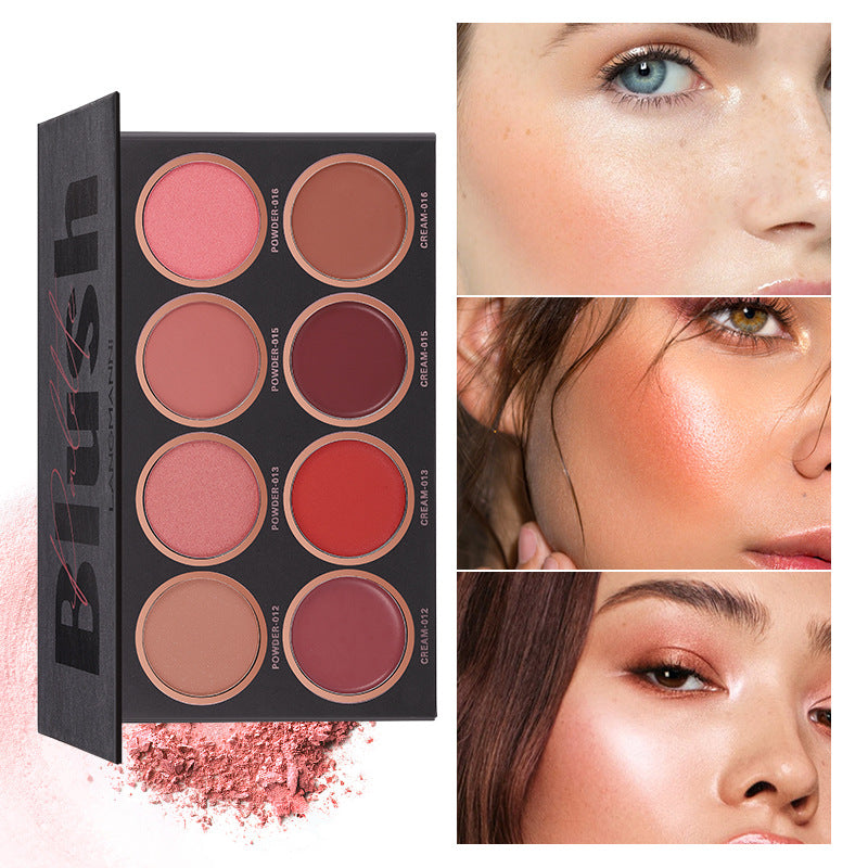 Langmanni Makeup Eight-color Blush High Disc Brighten Skin Tone