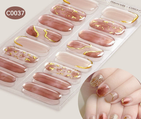 Harunouta Nail Stickers UV Gel Nail Sticker Semi-curing