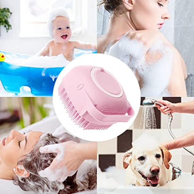 Heart-shaped Square Shampoo, Massage, Bath, Back Rub, Silicone Soft Gel, Liquid Bath Brush
