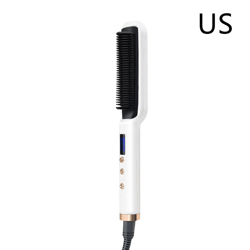 Negative Ion Straight Curling Dual-purpose Electric Heating Hair Straightening Comb