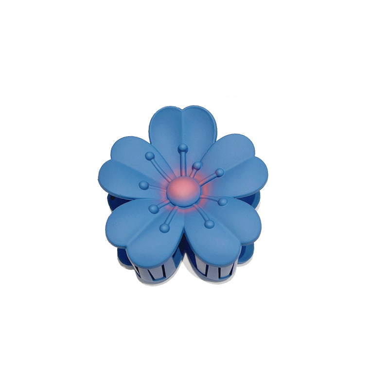 Frosted Large Egg Flower Barrettes Women