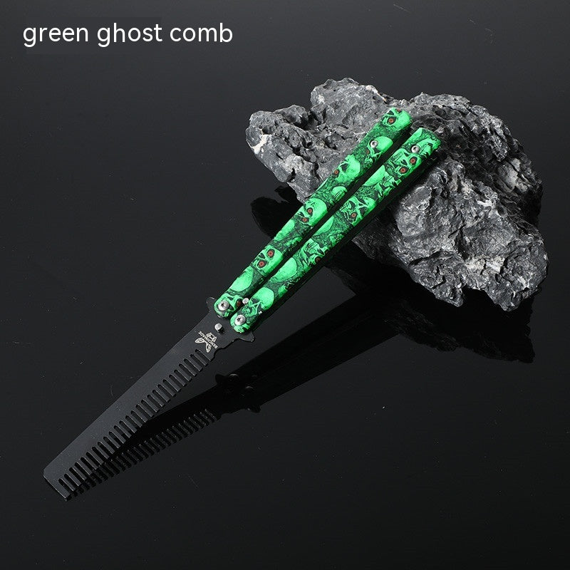 Butterfly Comb Folding Training Knife Stainless Steel Swing Knife
