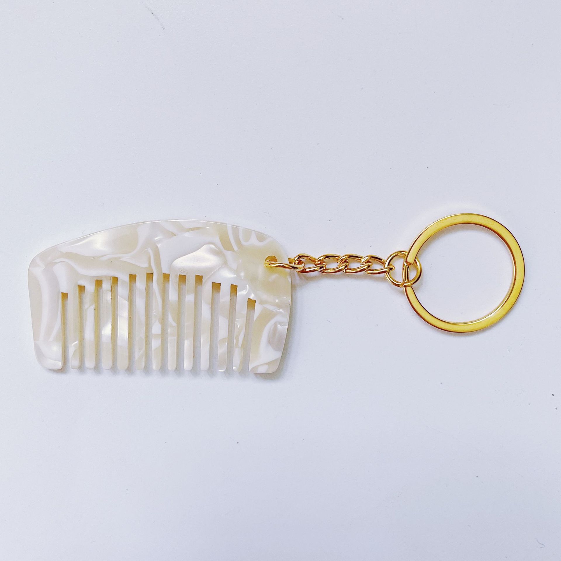 Acetic Acid Plate Mini Comb Key Chain Pendant Portable