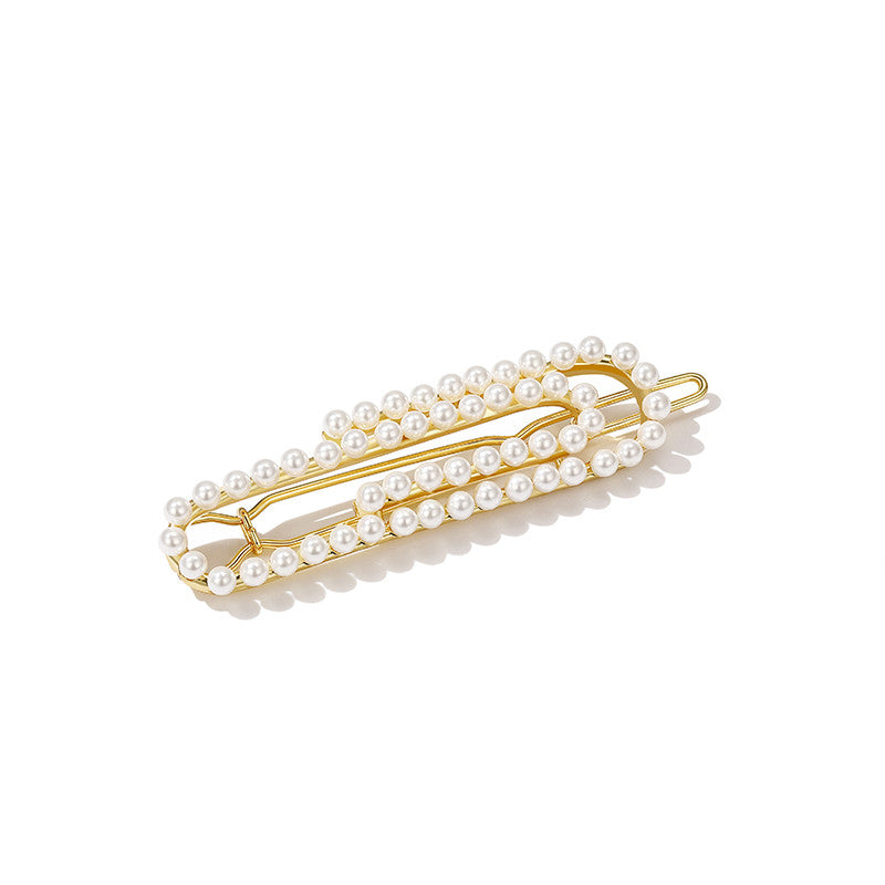 Girl hairpin with imitation pearl hairpin