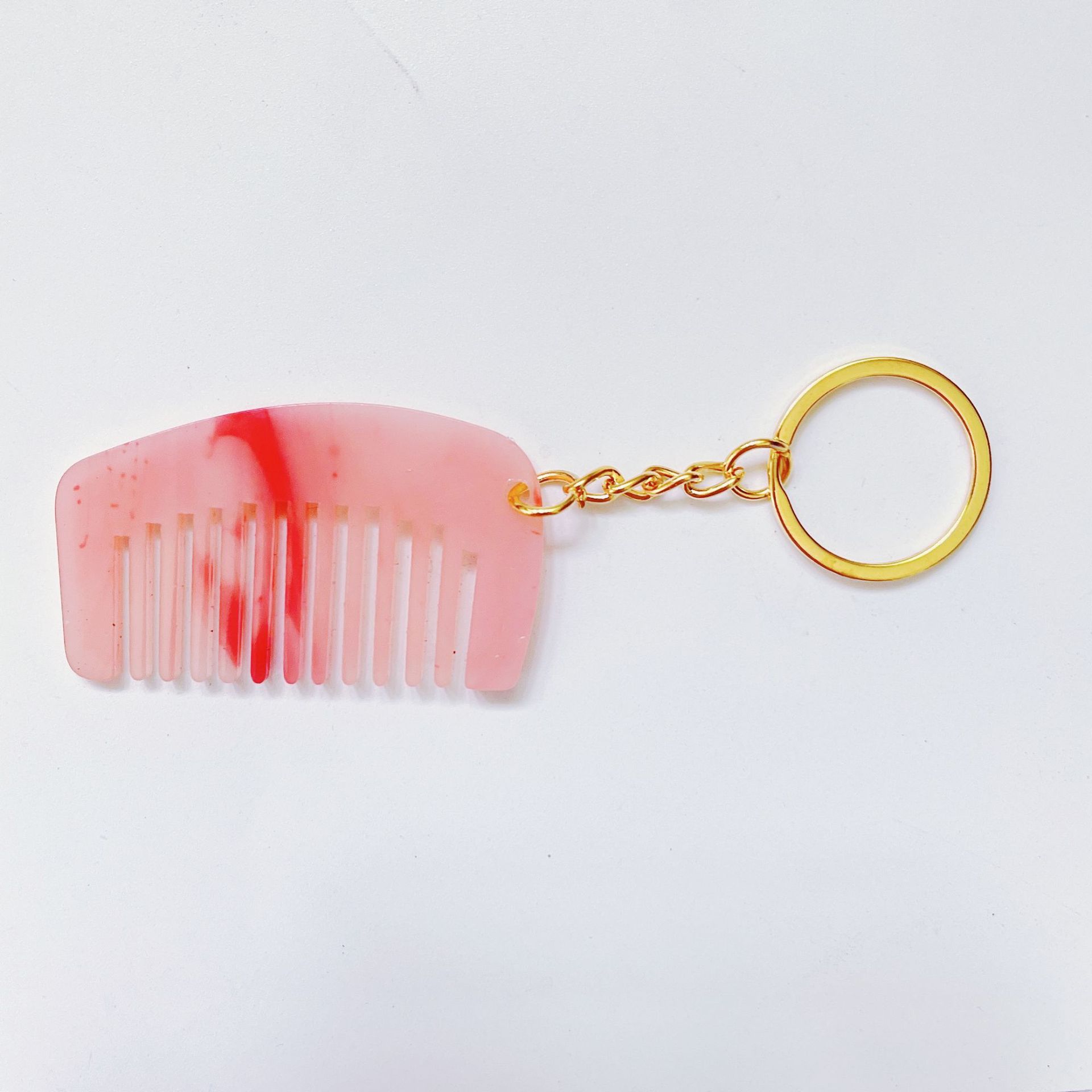 Acetic Acid Plate Mini Comb Key Chain Pendant Portable