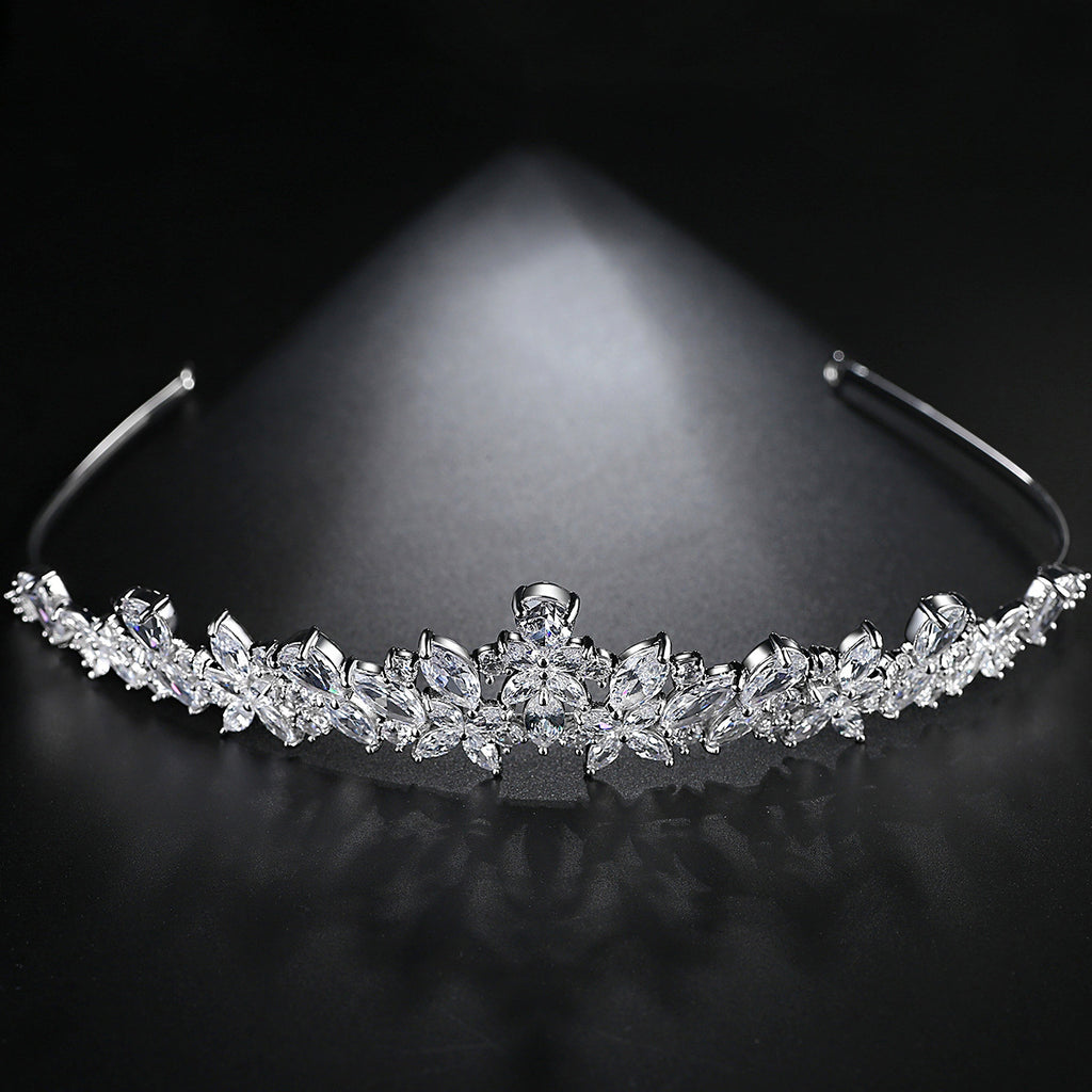 Copper Inlaid Zircon Fashion Temperament Bride Simple Hairband