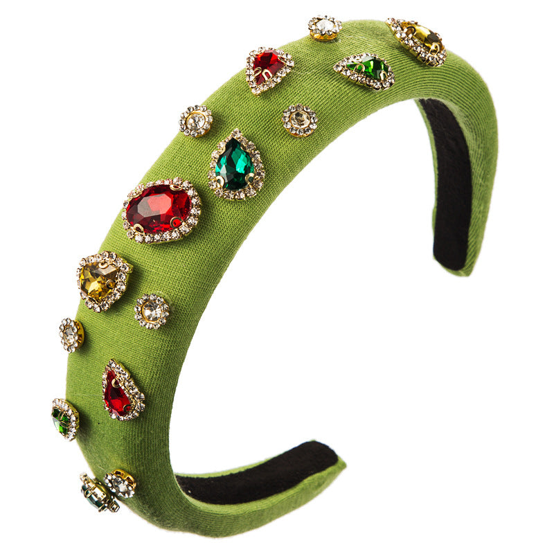Diamond-studded candy sponge headband