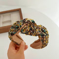 Classic Style Dark Coffee Wool Knot In The Middle Headband