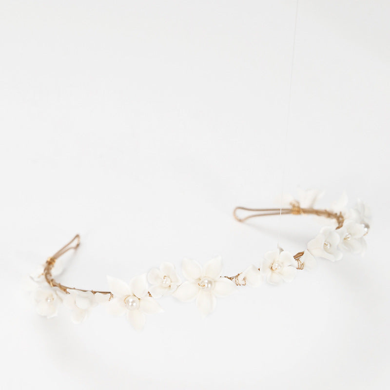 INS Style Ceramic Flower Hair Hoop