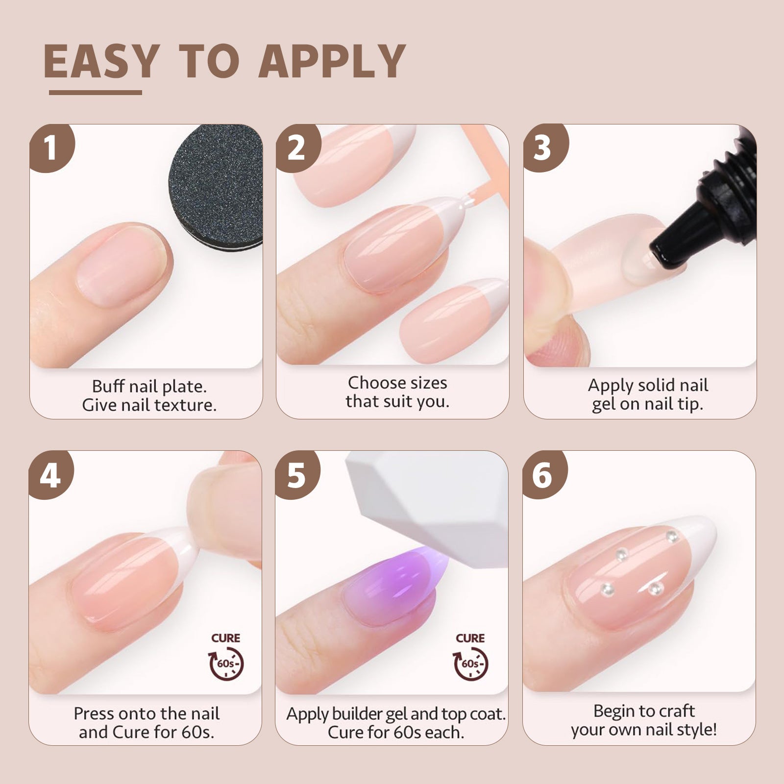 Manicure Wear Nail French Seamless Wear Nail Detachable