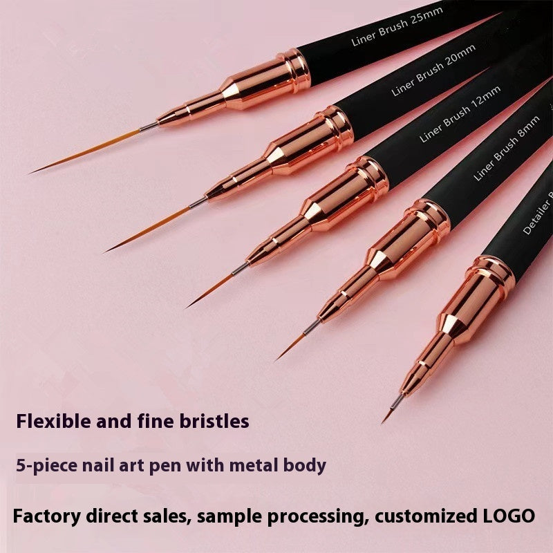 Pattern Drawing Line Drawing Edge Slender Metal Nail Brush