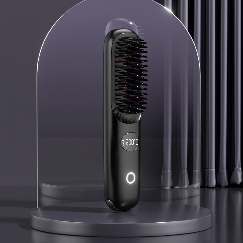 LCD USB Charging Ceramic Heating Comb Straight Hair