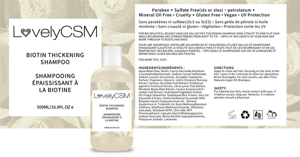 Nutritious Hair Loss Prevention Shampoo And Conditioner Set