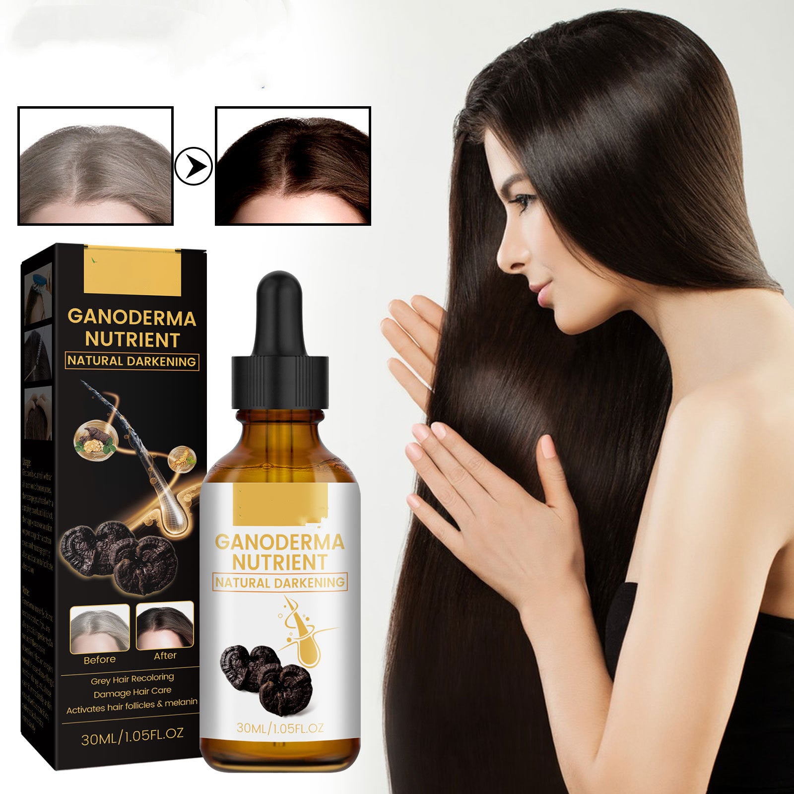 Ganoderma Nutrient Hair Care Moisturizing Hair Repair Massage