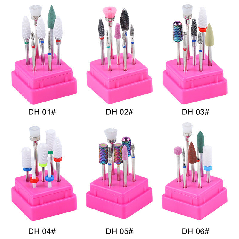 Nail tungsten steel alloy polishing head