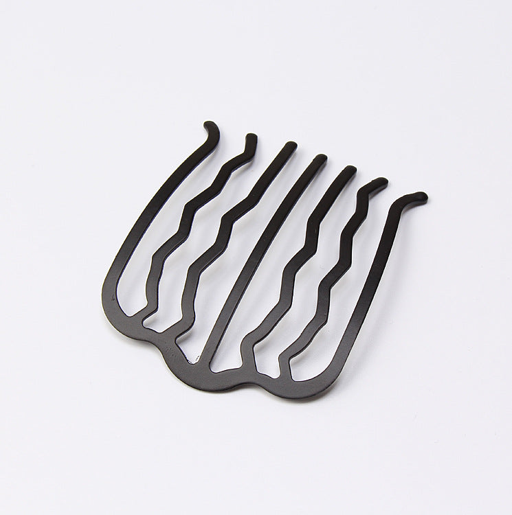 Headdress Metal Hair Comb Hairpin Inserting Comb Curler
