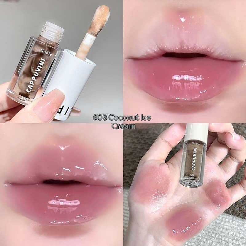 Iced Slush Double-Color Mirror-Finish Dewy Glass Brightening Lip Gloss