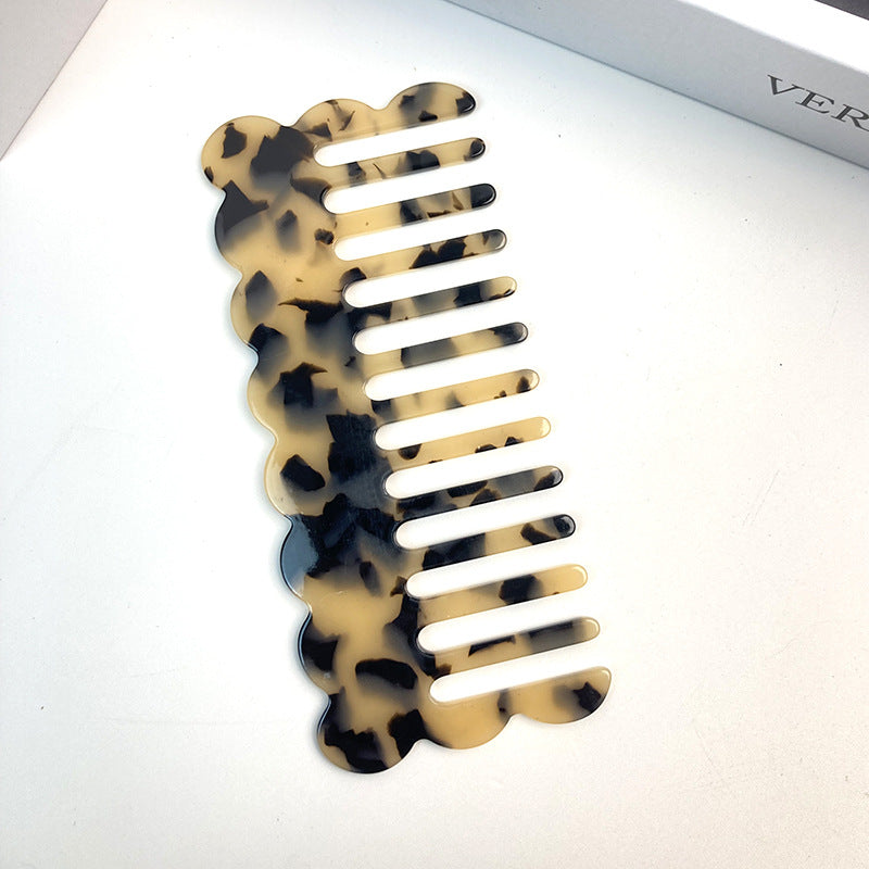 Acetate Board Geometric Simple Retro Cute And Graceful Wave Hairdressing Comb
