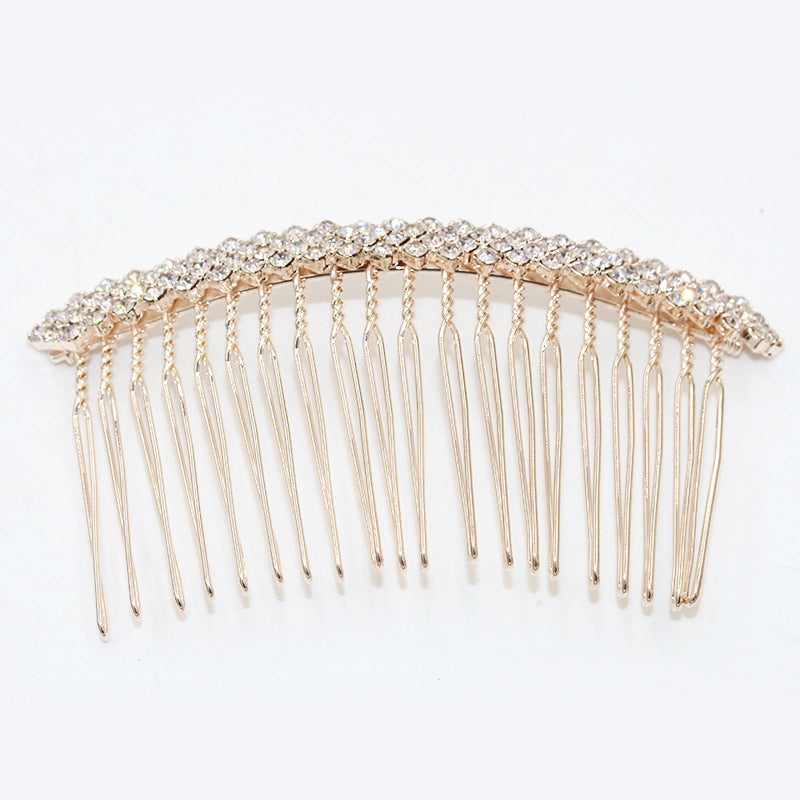 One Word Love Sun Flower Diamond Bangs Hair Comb