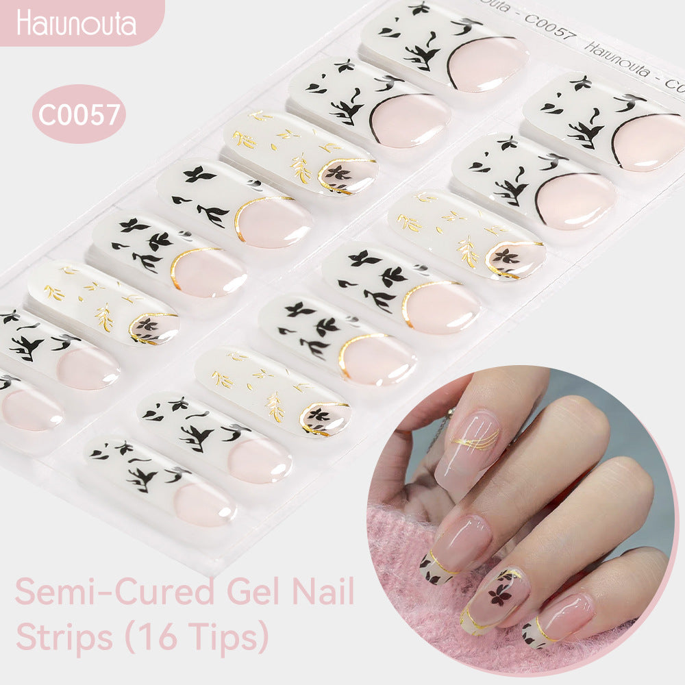 Harunouta Nail Stickers UV Gel Nail Sticker Semi-curing