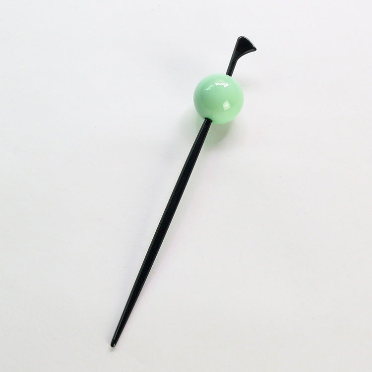 Candy-colored ball hairpins